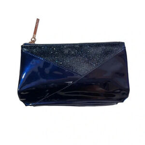 Lancome Cosmetic Bag Small Makeup Lipstick Blue